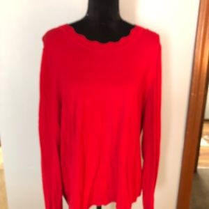 Talbots red lightweight sweater XL